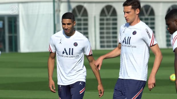 Achraf Hakimi's training session before the match against Clermont